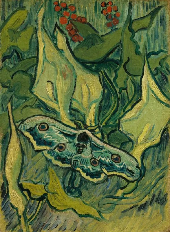 Figure 2. Van Gogh, Vincent. Giant Pecock Moth, 1889. Oil painting.