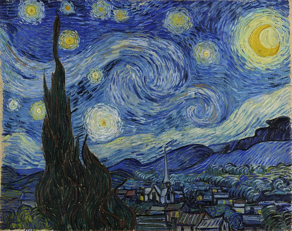 Figure 3. Van Gogh, Vincent. The Starry Night, 1889. Oil painting.